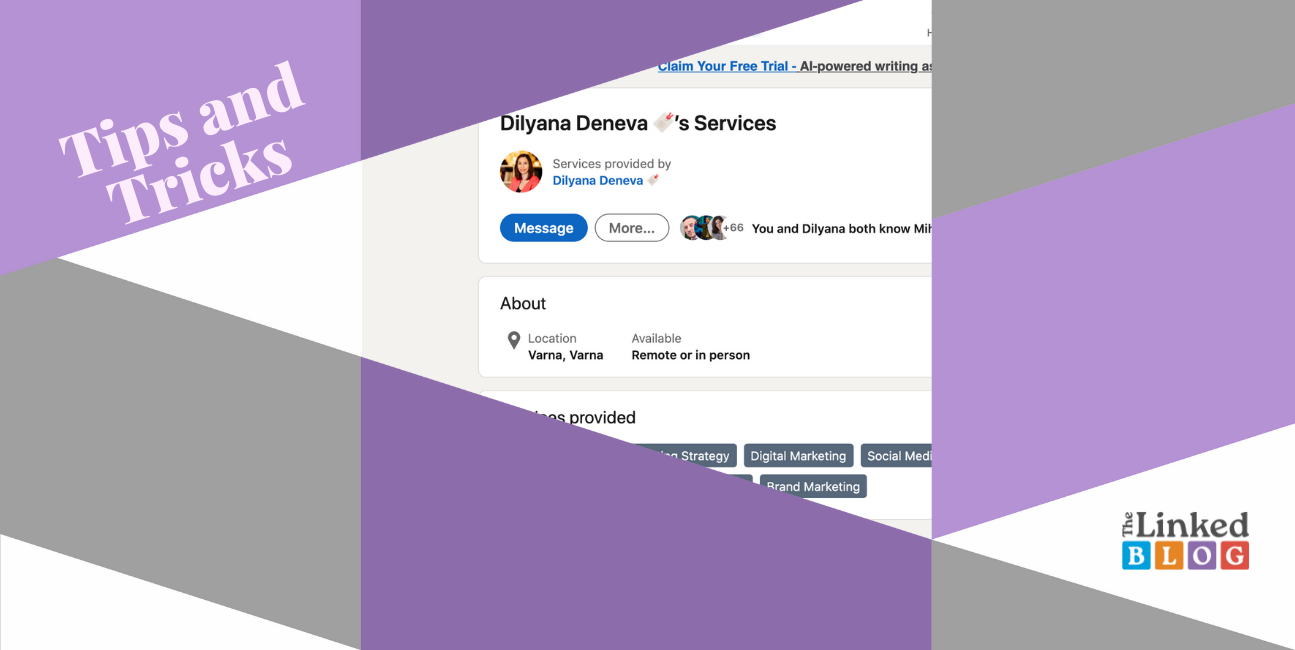 How to Add a service page to your LinkedIn profile