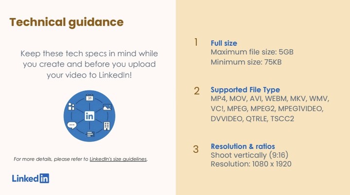 LinkedIn Technical Guidance for Uploading Videos